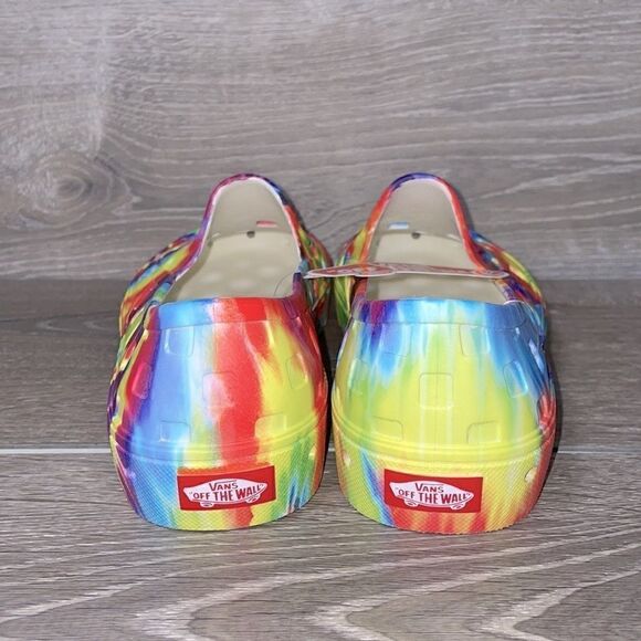 NEW Vans UA Slip On TRK Mens Size 11 Pride Tie Dyed Rubber Comfort Sneaker NWT - Picture 4 of 11